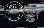 The steering wheel of a Nissan 200SX