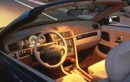 Interior of the Volvo C70 convertible