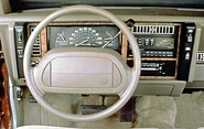 The steering wheel of a Buick Century