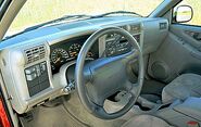 The steering wheel of a GMC Sonoma