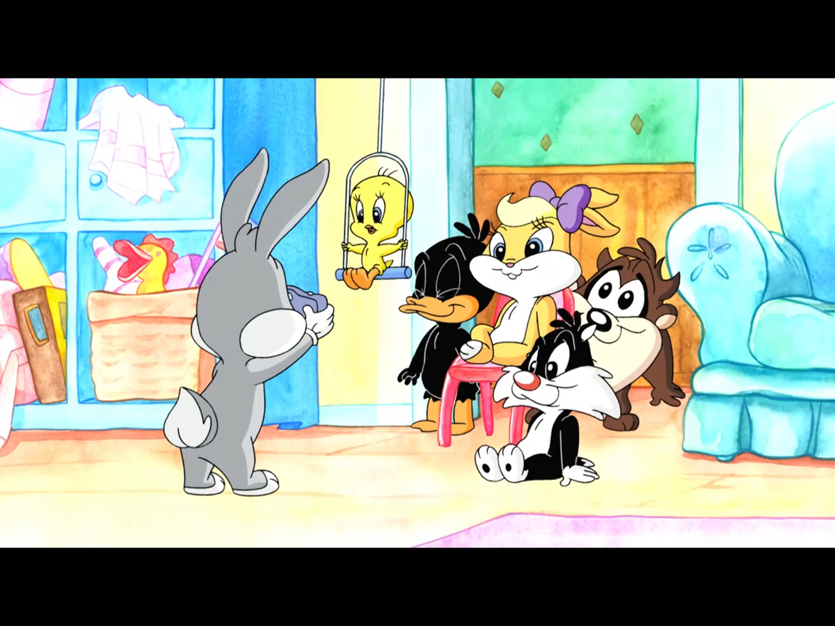 Baby Looney Tunes ポーセリン人形 New 1998 WB Looney Tunes Laughing Baby Bugs Bunny Toy WORKS