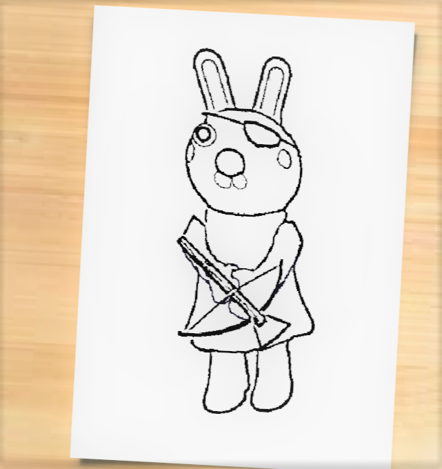 Rate This Drawing 1 10 Fandom - roblox piggy coloring pages bunny