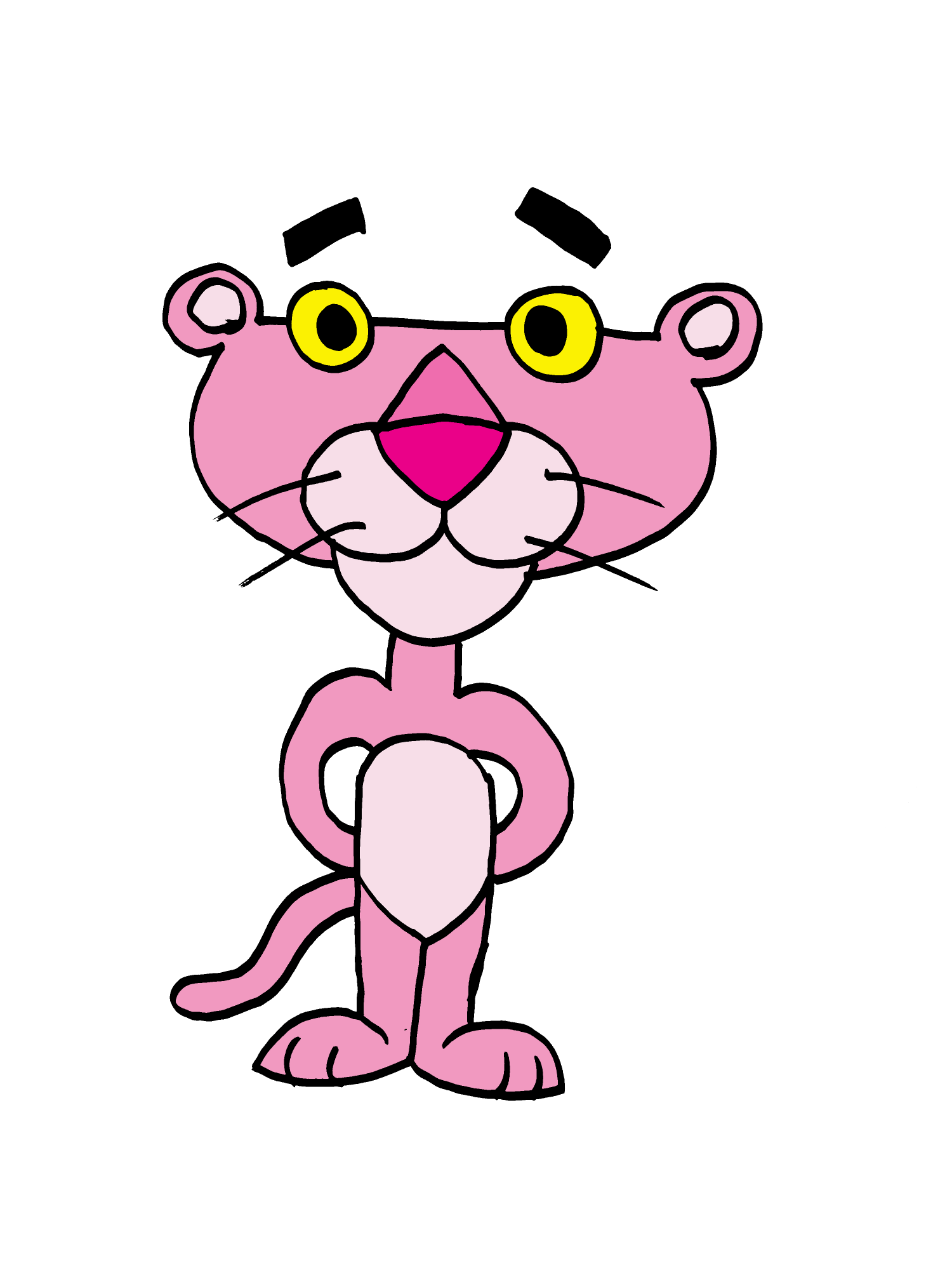 My drawing of the Pink Panther