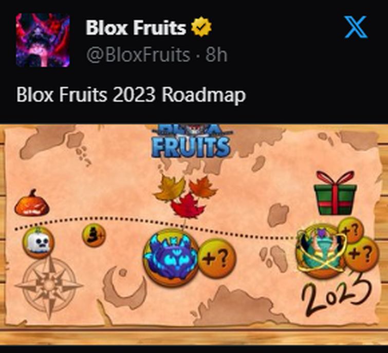 Official Blox fruits roadmap for the rest of the year