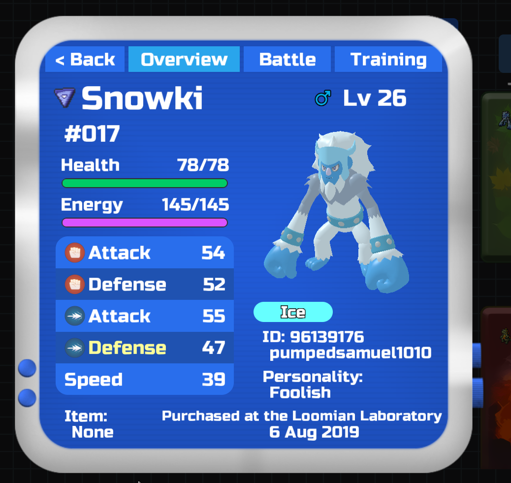 What Level Does Snowki Evolve In Loomian Legacy