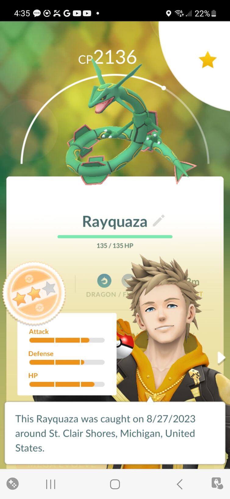 Had to redownload Pokemon Go to finally Mega my Shiny Rayquaza for