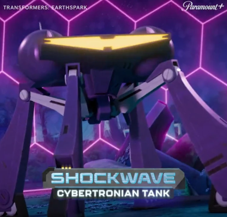 Earthspark Shockwave's altmode is a spidertank just like in Cyberverse