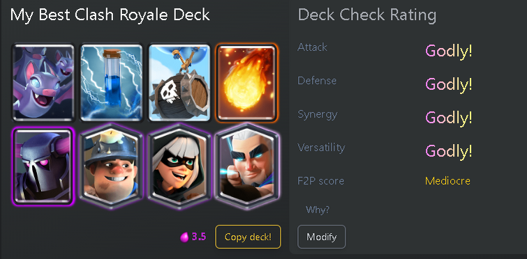 Mixed my 2 fav decks and got All Godly