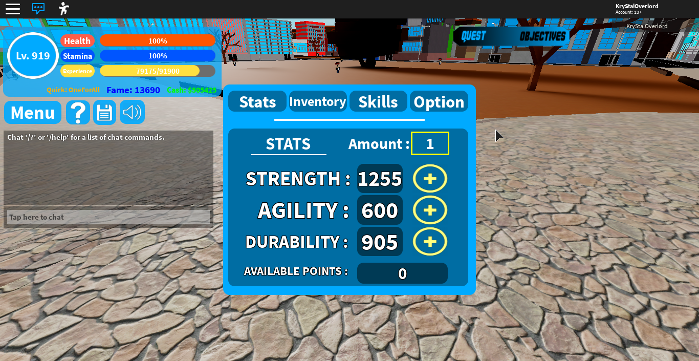 Are These Stats Good For Ofa Fandom - best stats for boku no roblox