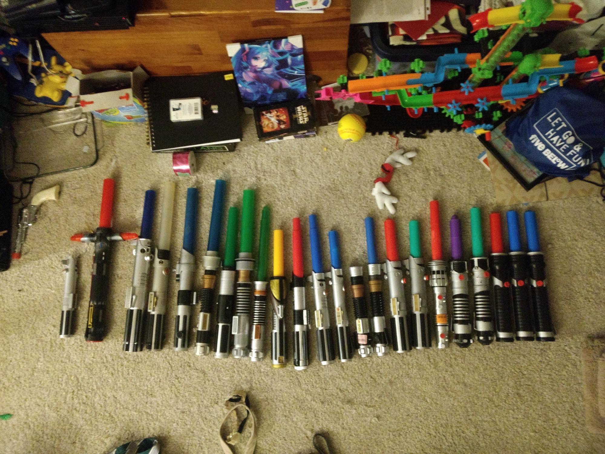 my lightsaber collection