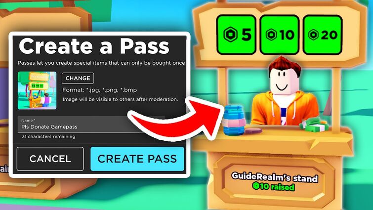 NEW* How to MAKE a GAMEPASS in 2023 for PLS DONATE in ROBLOX [Game Pass] 