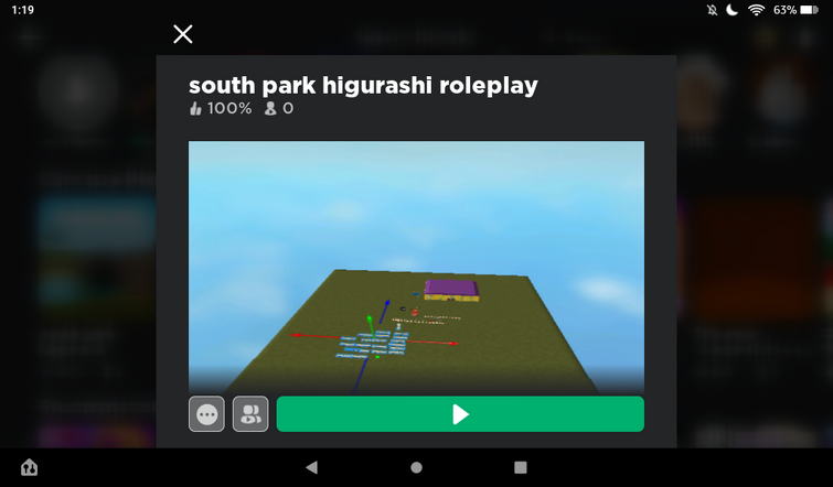 So I was bored, when on roblox, looked for some Higurashi games because  boredom, found this