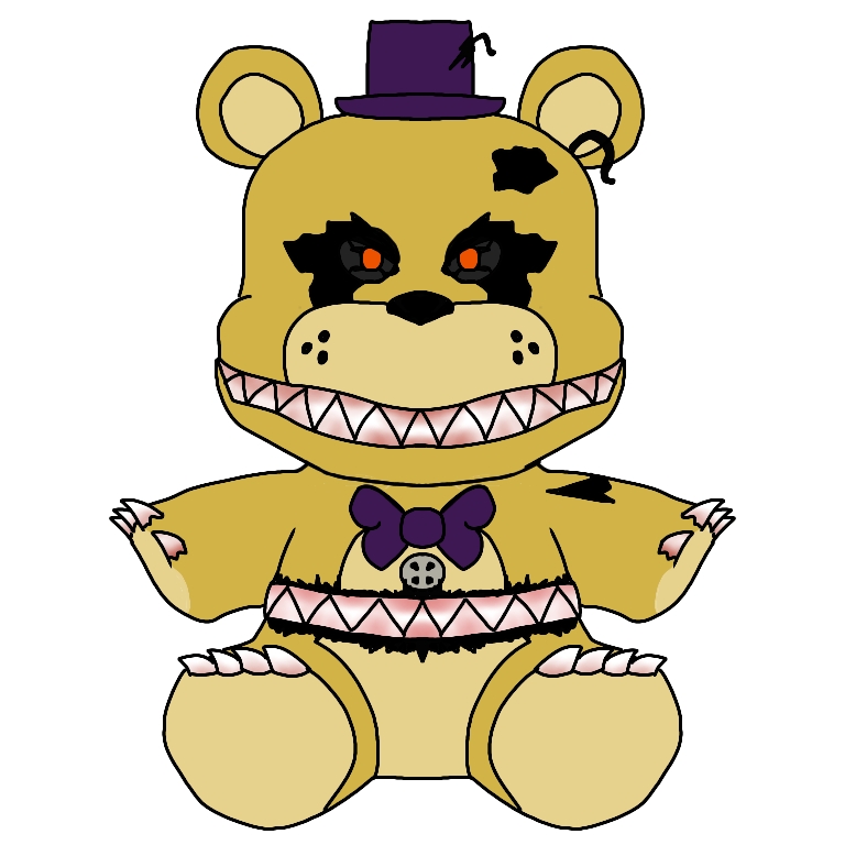 Nightmare Fredbear and plushie Shay0528 - Illustrations ART street