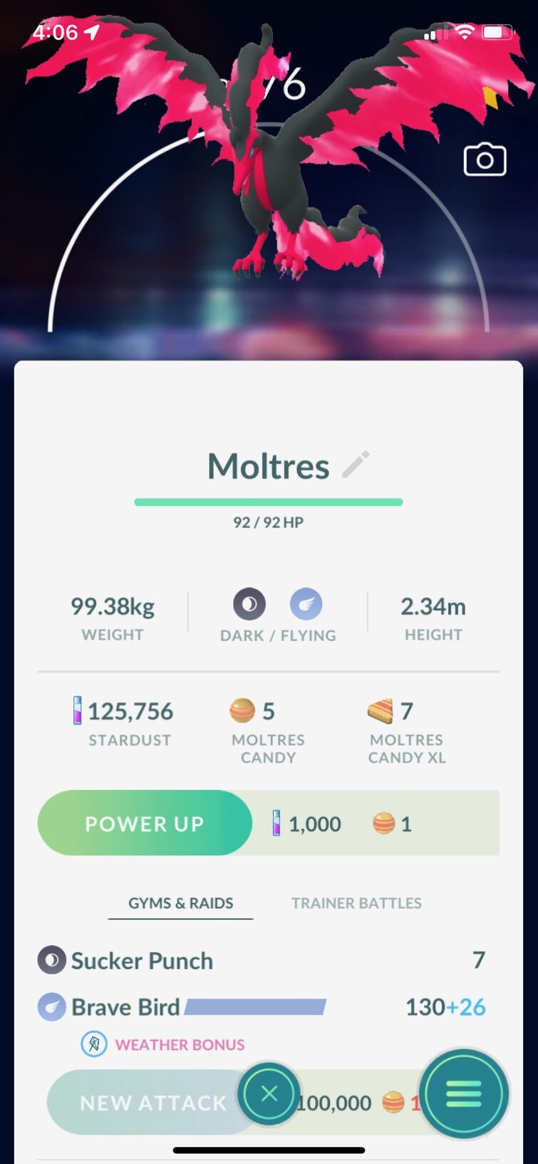 Caught SHINY GALARIAN MOLTRES from Incense 