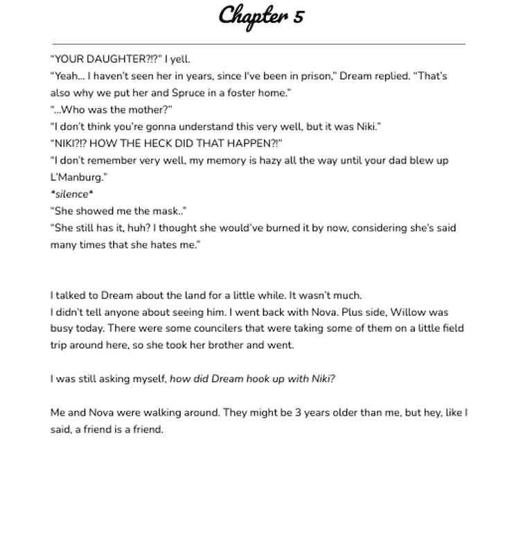 fine fine fine more of my story since i'm a wonderful author Fandom