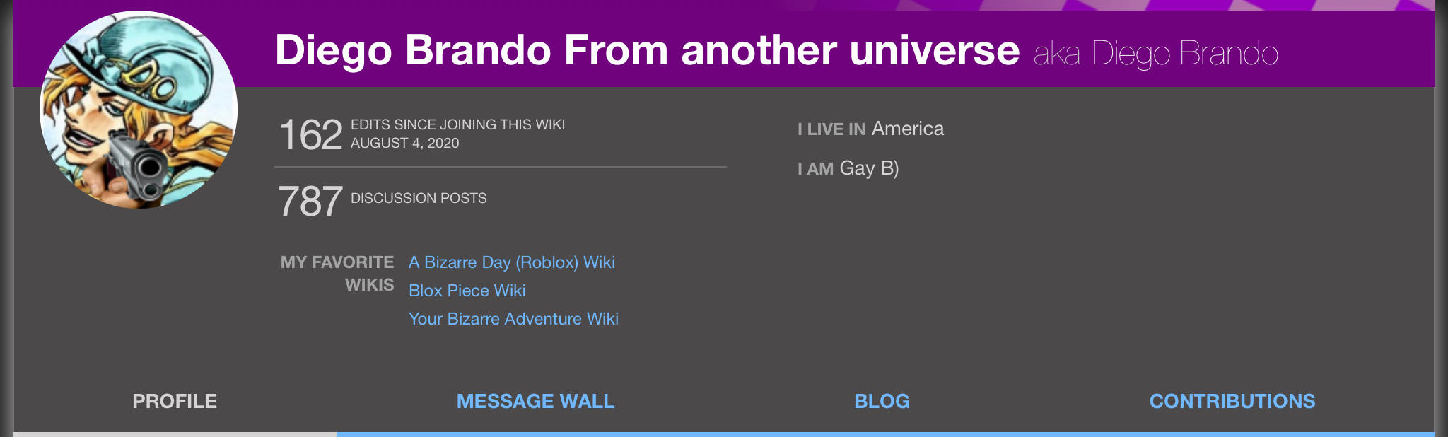 Best Spec Of Abd Fandom - diego brando roblox profile