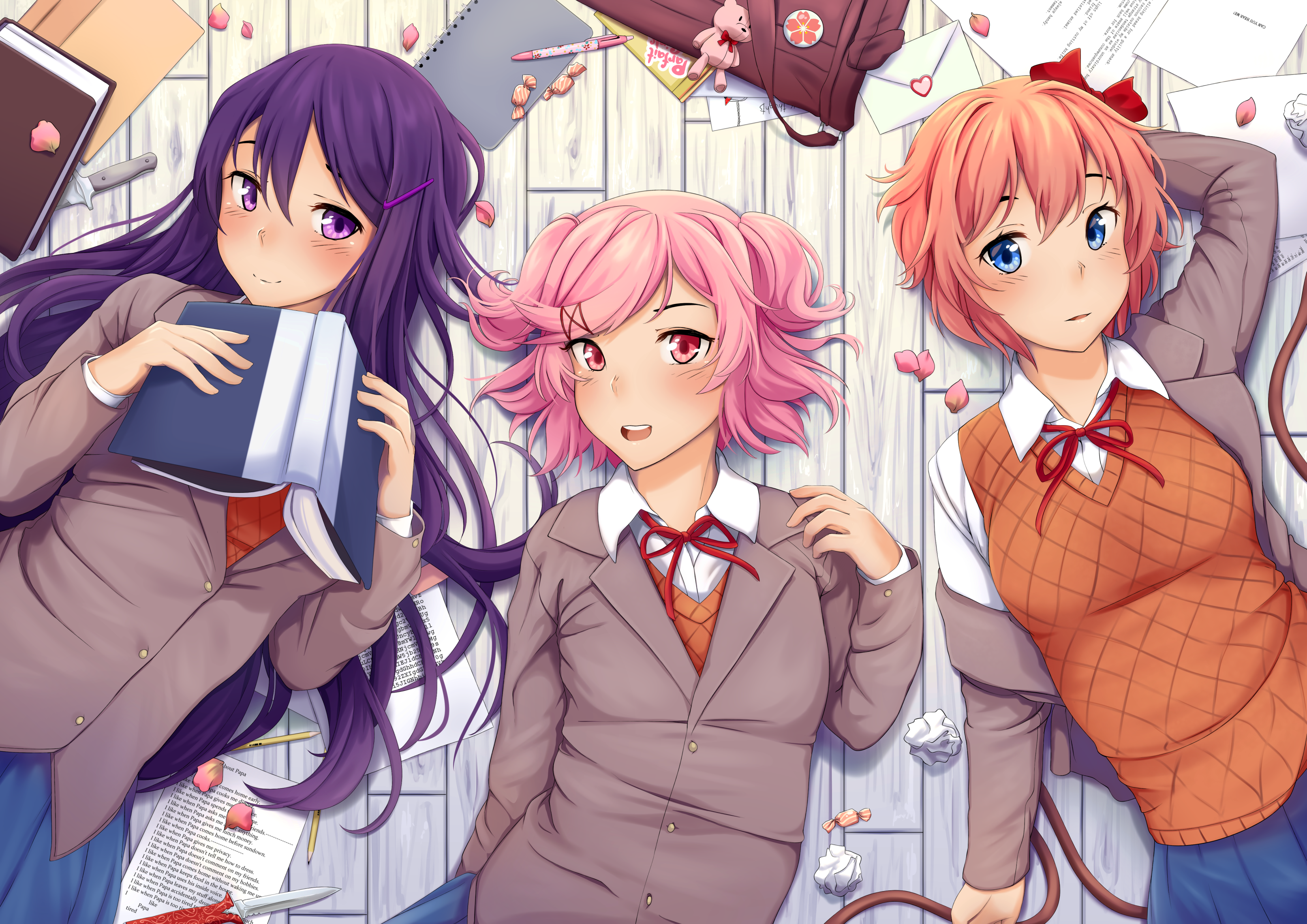 Natsuki ddlc  Doki, Doki doki anime, Personagens de anime