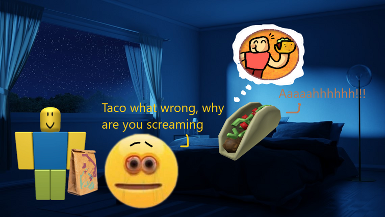 roblox noob avatar eating taco