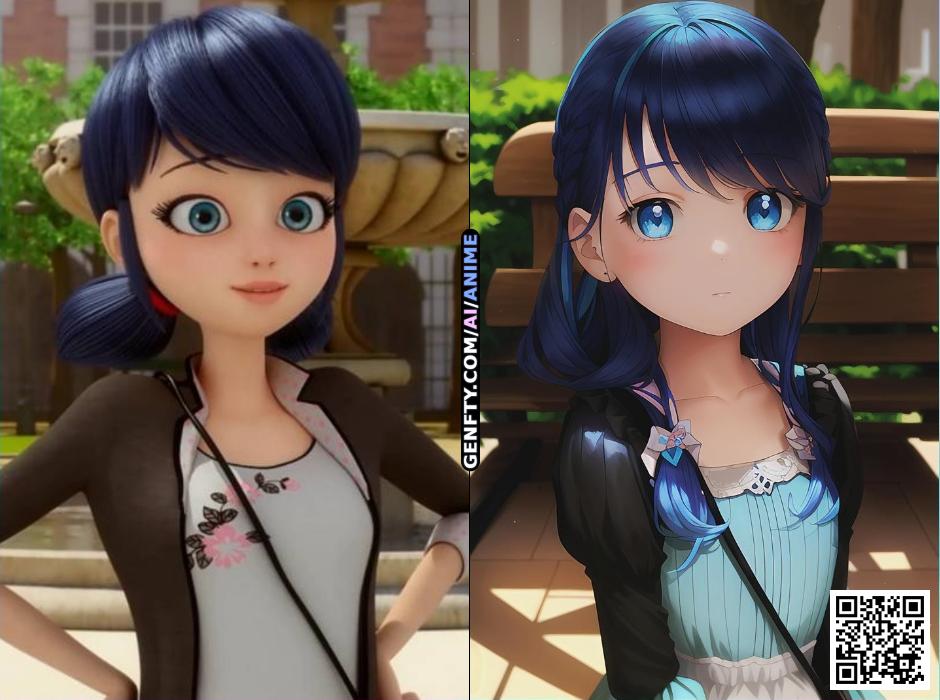 Converted Marinette To An Anime Girl And This Is How It Turned Out