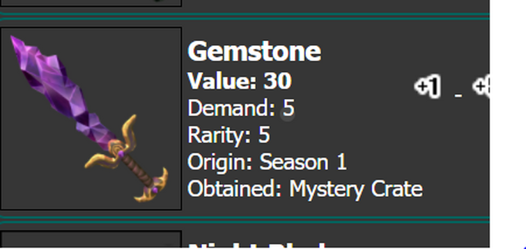 Roblox Murder Mystery 2 Mm2 godly GEMSTONE