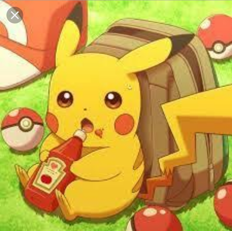 pikachu with ketchup