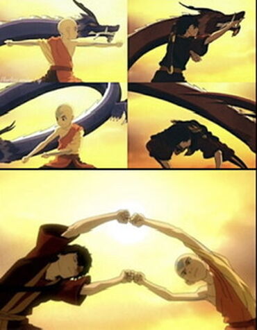 zuko and aang dragon dance