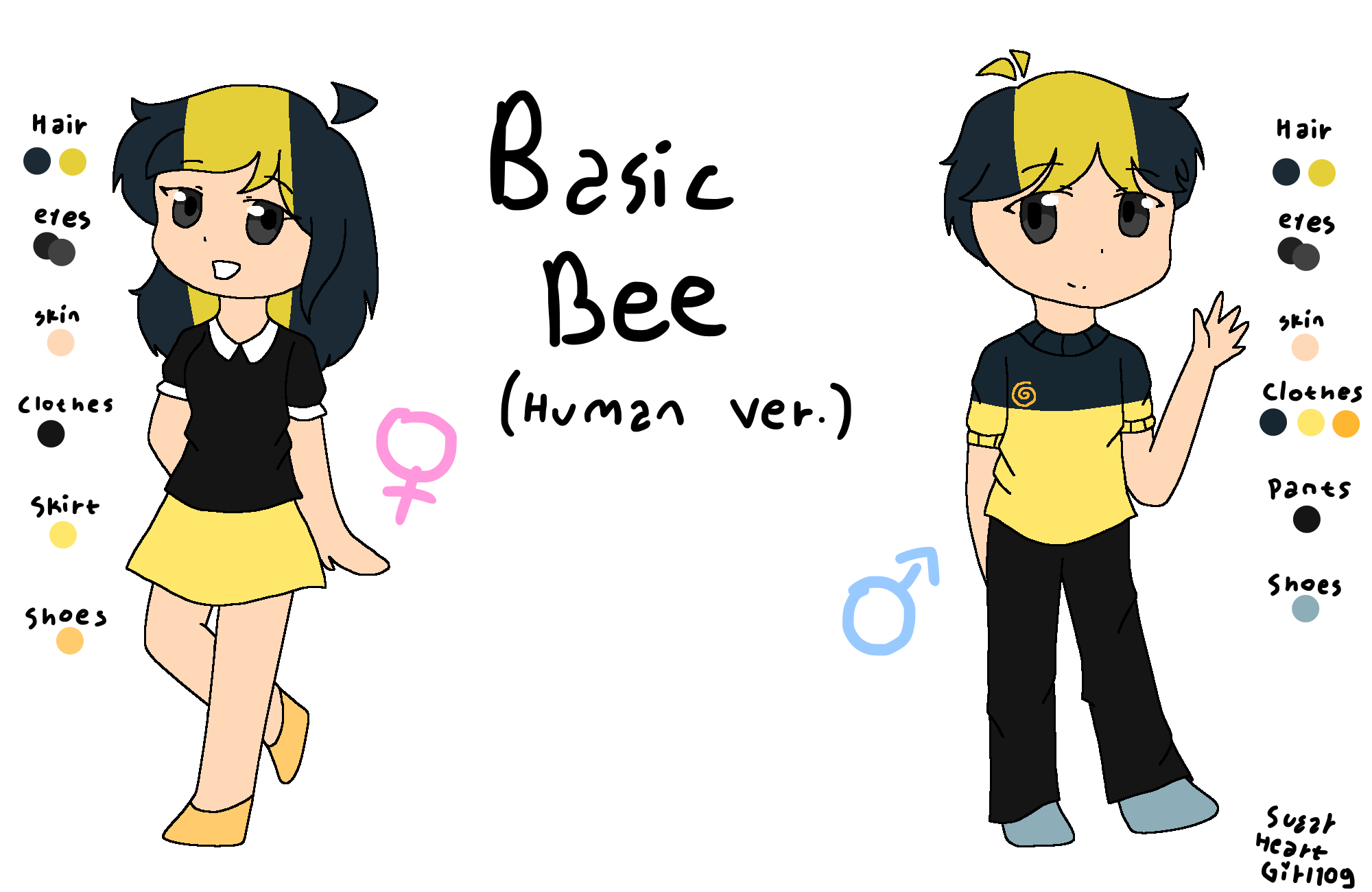 Humanized Bees 1 Basic Bee Fandom 