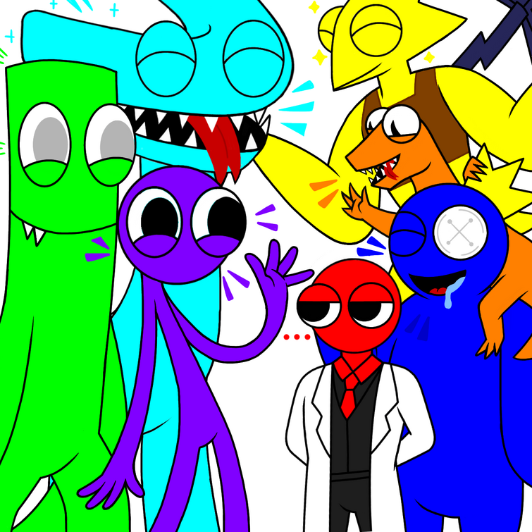 HOW TO DRAW BLUE (Rainbow Friends Paranoid Meme)  Roblox Characters - Easy  Step By Step Drawing 