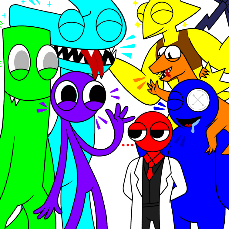 Comics tagged with Blue purple yellow cyan rainbow friends - Comic