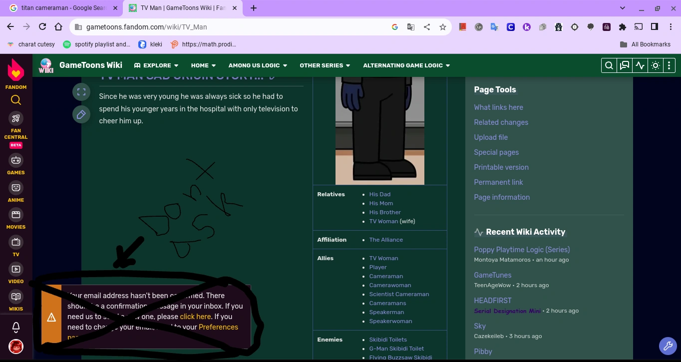 WHAT IS THIS IM WHEEZING(how is tvwoman the wife of tvman💀) | Fandom