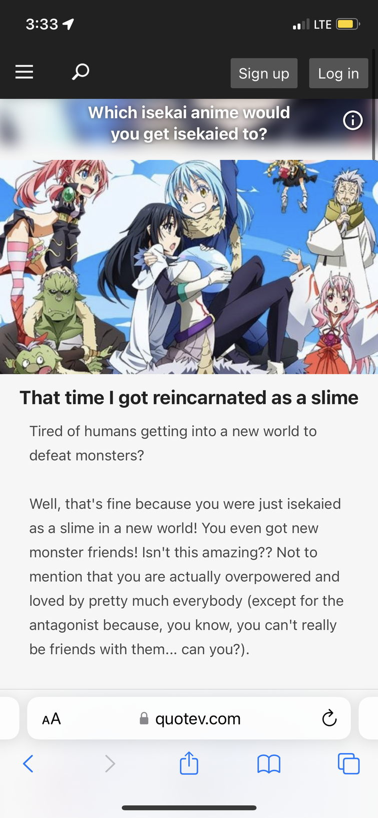 What Isekai anime do you reincarnate into? | Fandom