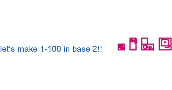 Let's make 1-100 in Binary (base 2) | Fandom