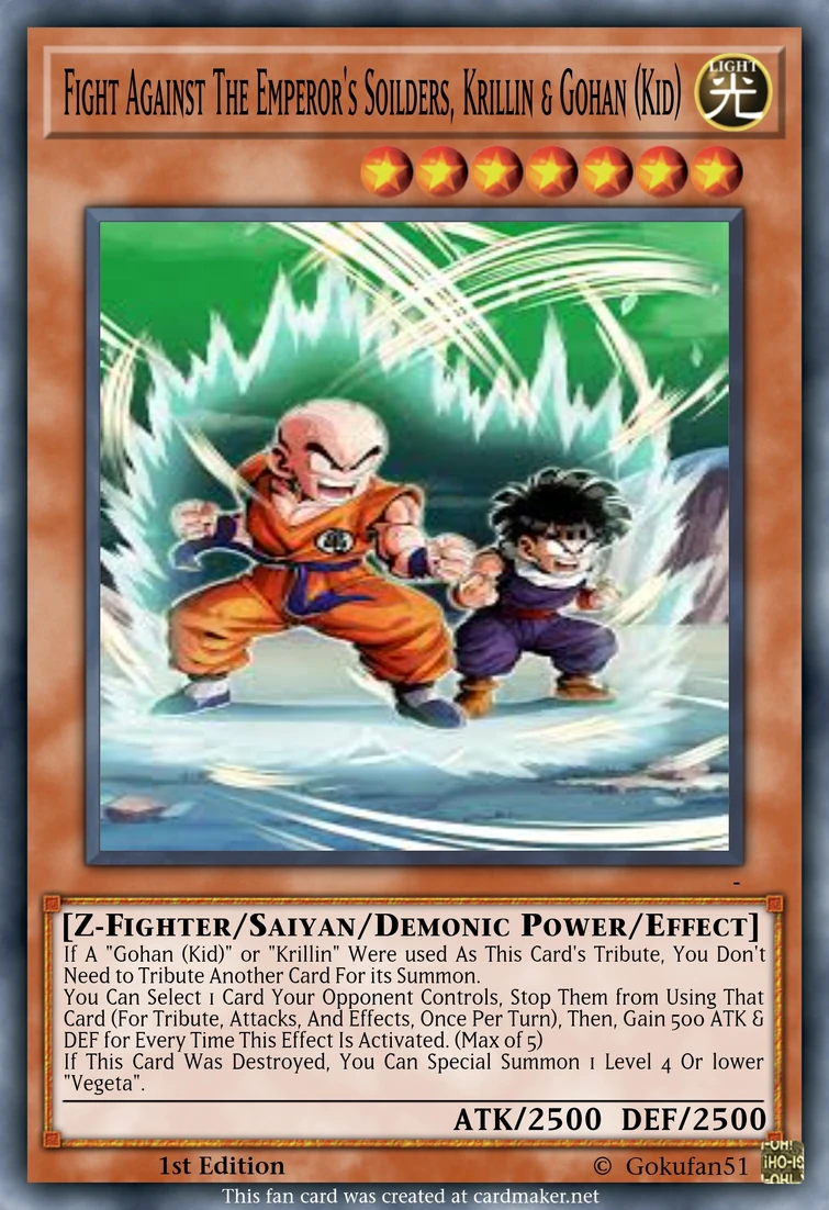Yu Gi Oh Cards Part 4 (Z-Fighter [That Aren't Goku Or Vegeta, or the other  cards I already did]) | Fandom