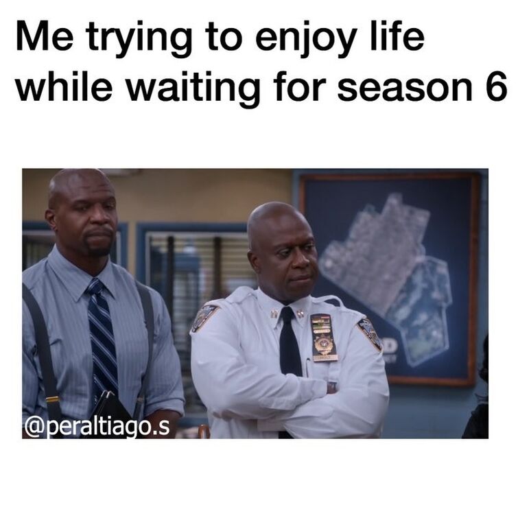 brooklyn nine nine memes 💓 on Instagram: “*pretending to have fun while crying inside* - q; what type of phone do you have? 📱 a; I don’t have one, I broke it ;) - 1. I NEED SHOW…”