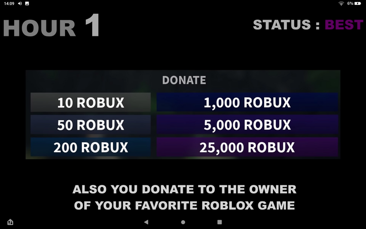 Bad news please donate robux on roblox and v donate money and