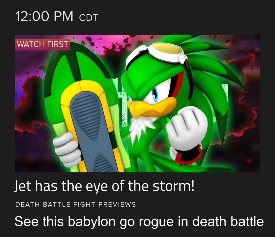 Jet the Hawk vs Chick Hicks previews Fandom