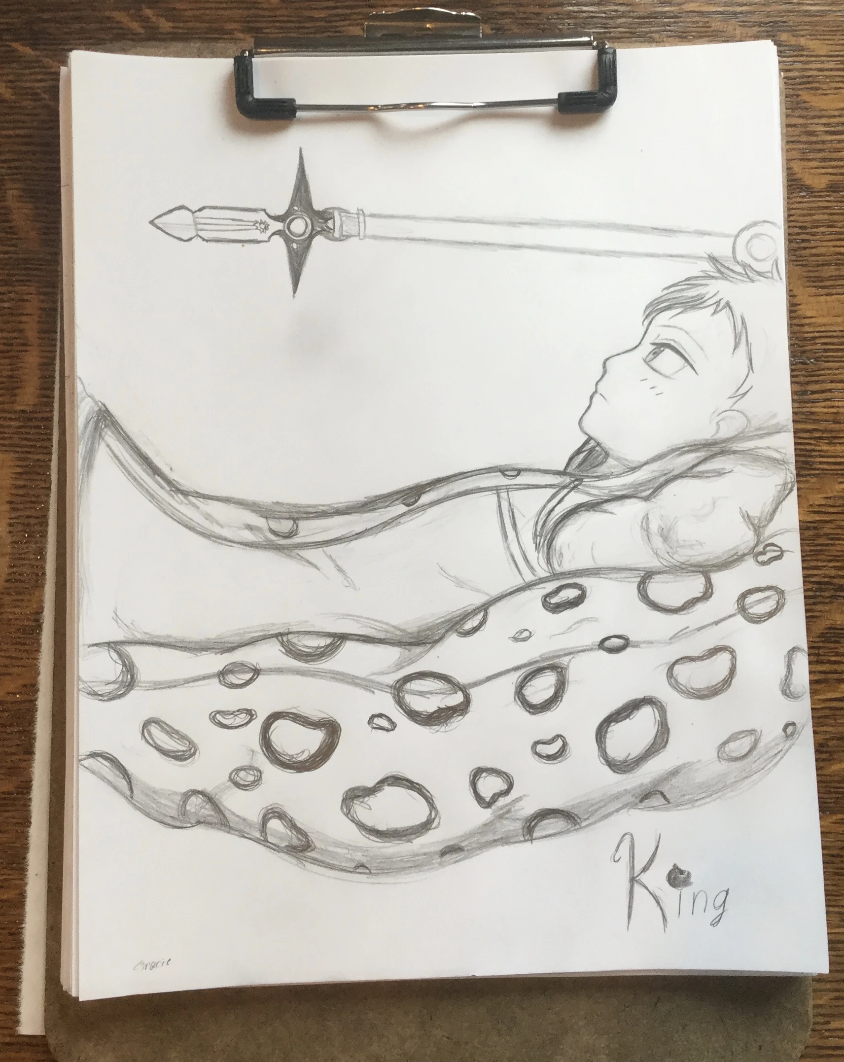 Drawing of King/Harlequin Fandom