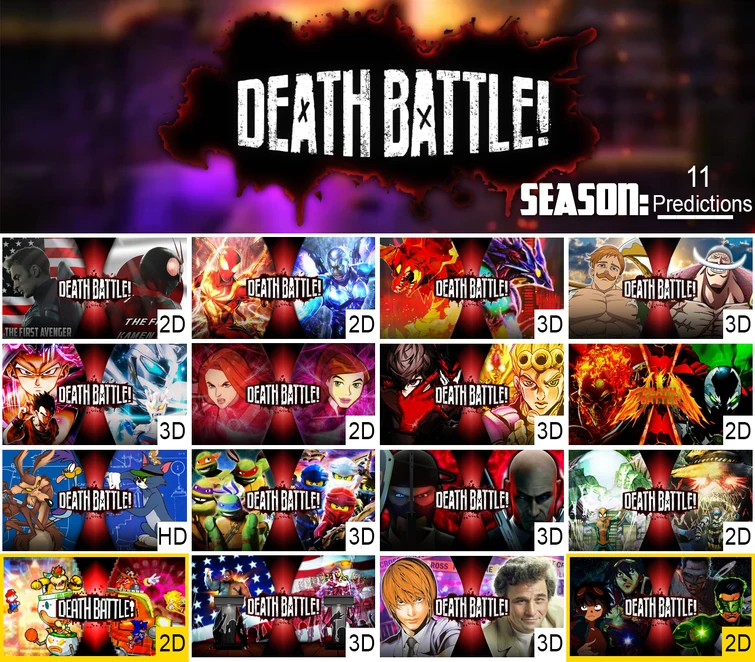 My attempt to make Death Battle Season 11 predictions/wish list ...