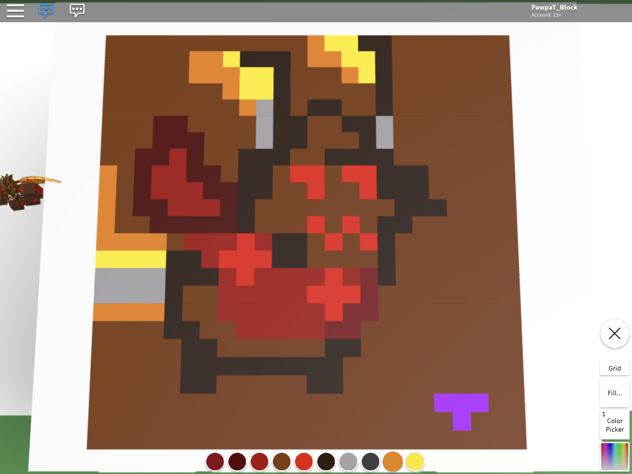 I Drew Thorns In The Roblox Pixel Art Creator Fandom - roblox logo pixel art grid
