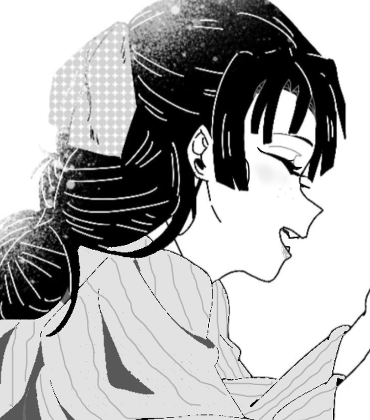 Working on drawing a demon slayer oc! (reference A manga panel of