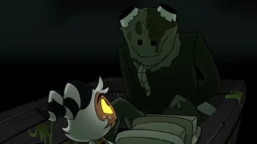 Okay I need to know: Was the person who Moxxie pushed off the bot his