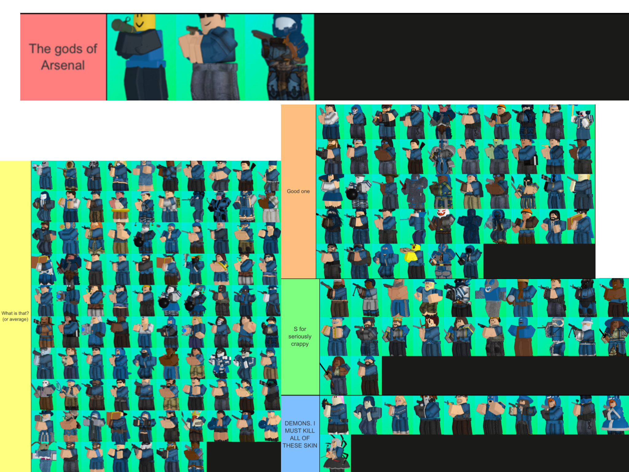 Skin Tier List Fandom - roblox arsenal skin tier list