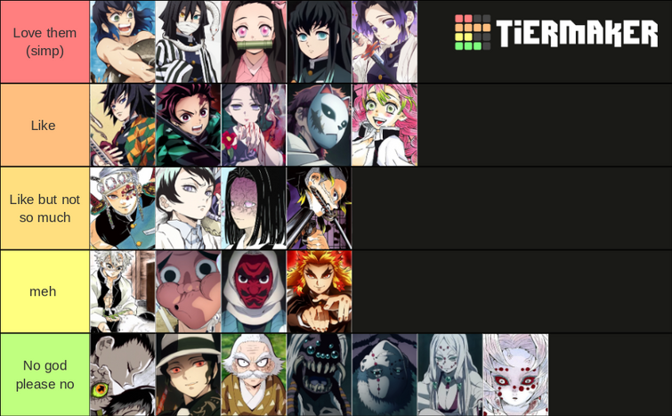 Create a tanjiro hair looks Tier List - TierMaker