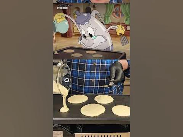 Batter Up For Cuphead's Flapjack Snack Attack!😋 #shorts #cuphead #mugman #pancakes