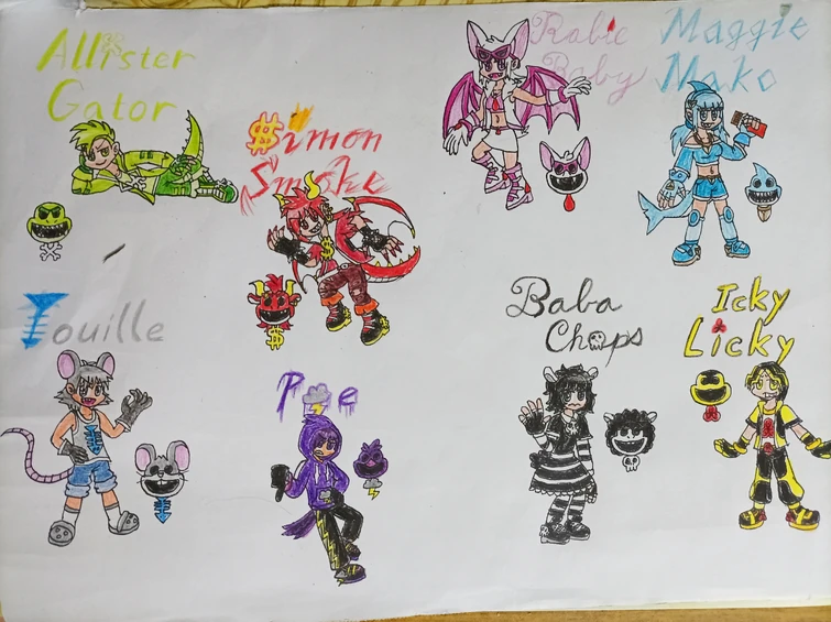 I drew Nightmares Critters as anime boys and anime girls! Fandom