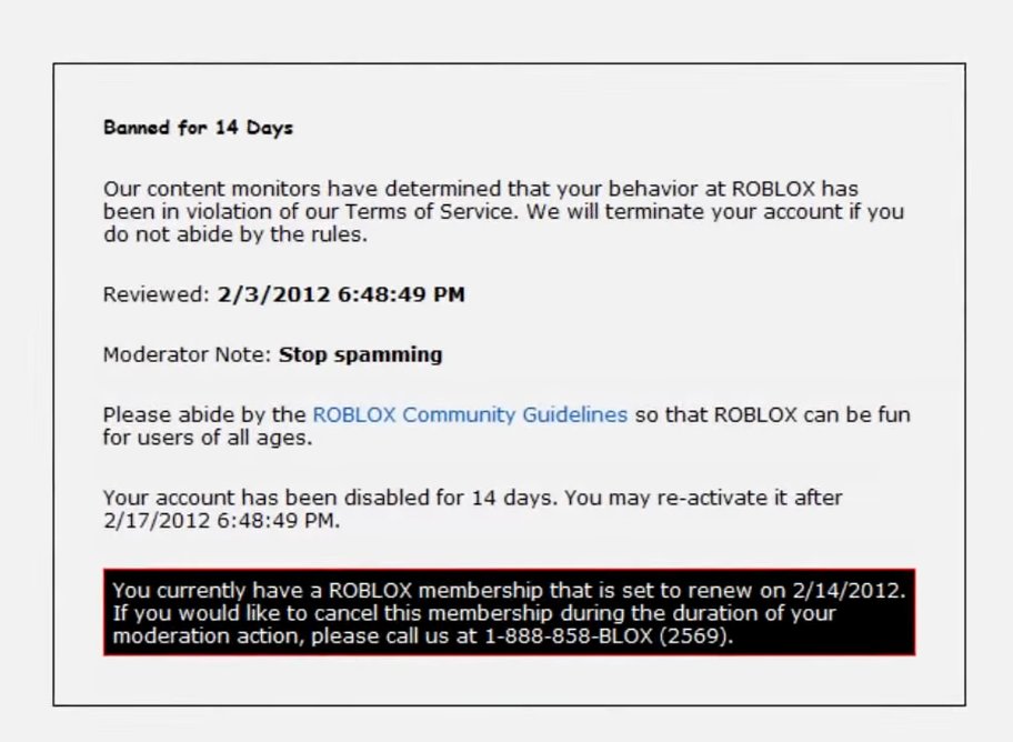 I miss the old roblox moderator note 😭 | Fandom