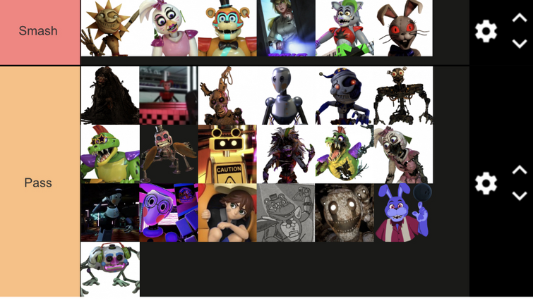 All the Fnaf characters Flashcards