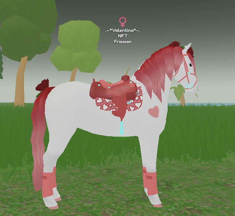 Wild horse island Roblox Friesian horse in 2023