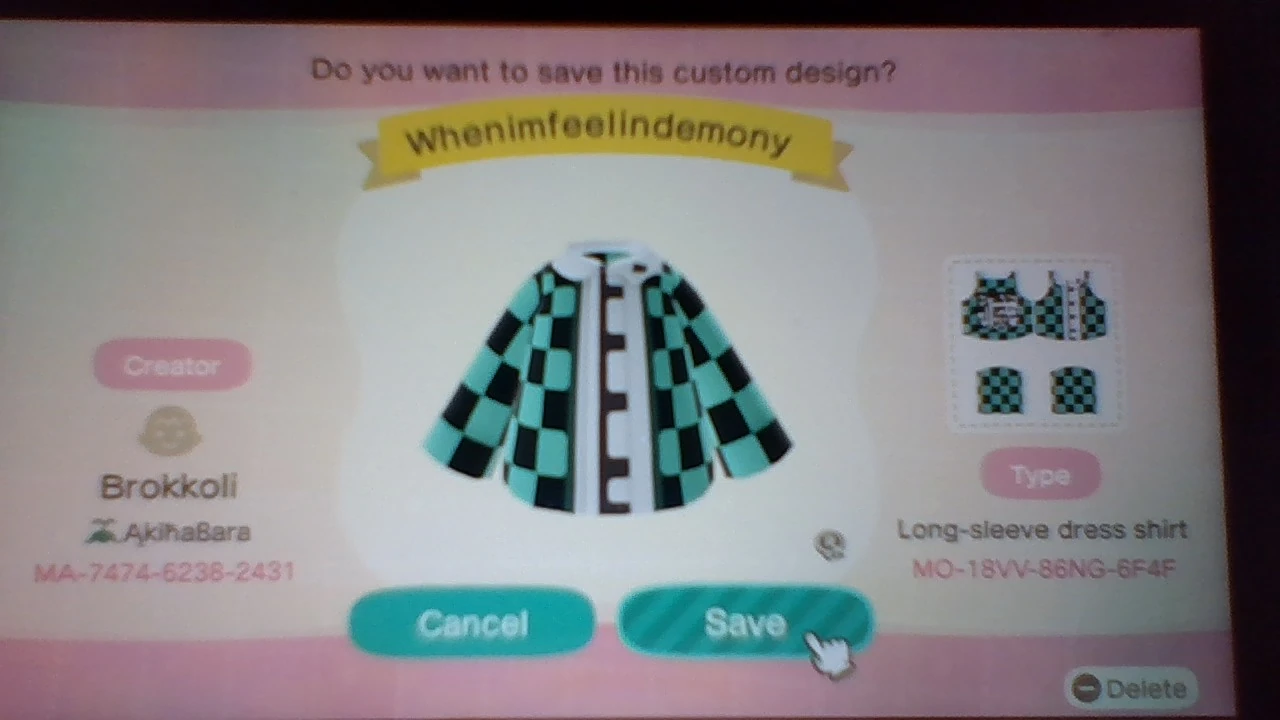 Demon Slayer Animal Crossing New Horizons custom design Fandom