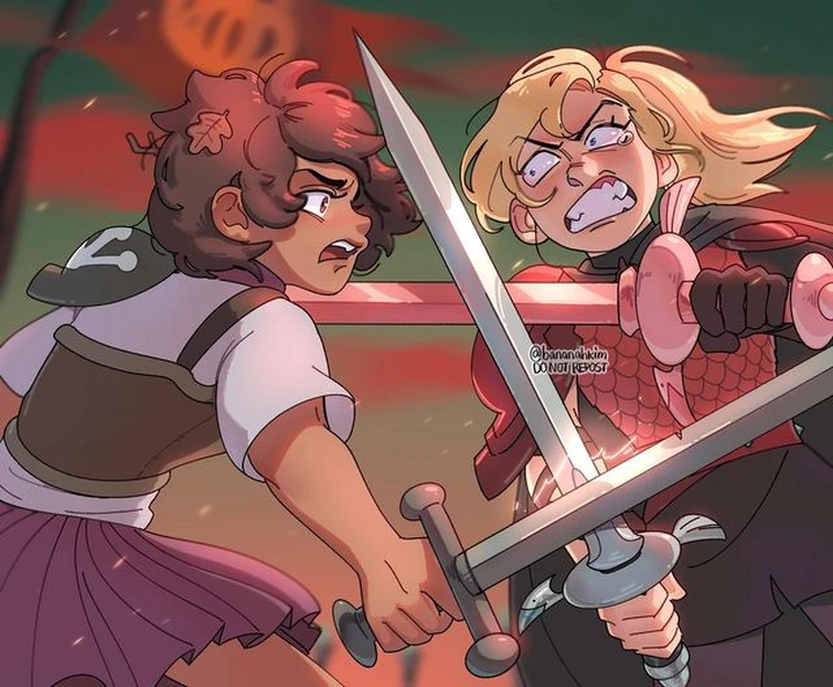 Nah on Instagram: "⚔️ . . . #amphibia #amphibiafanart #sashanne #sashawaybright #anneboonchuy #amphibiasasha #amphibiaanne #nahnahbananakim"